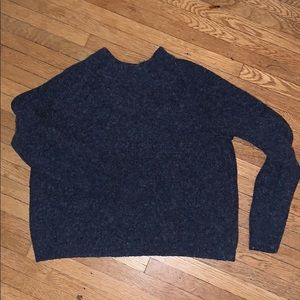 Navy Blue Cropped Sweater